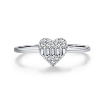 Sterling Silver Heart Cluster Ring