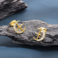 Sterling Silver Star & Moon Design Earrings