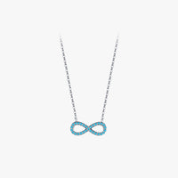 Sterling Silver Infinite Turquoise Necklace