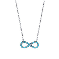 Sterling Silver Infinite Turquoise Necklace