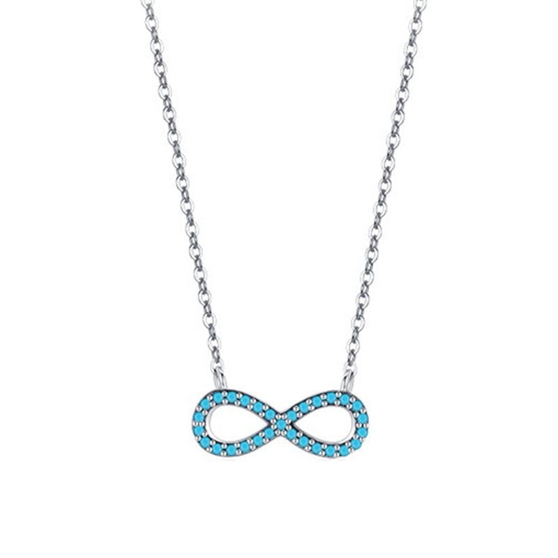 Sterling Silver Infinite Turquoise Necklace
