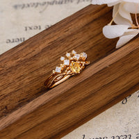 Crown Natural Citrine Ring in Sterling Silver