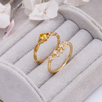 Crown Natural Citrine Ring in Sterling Silver