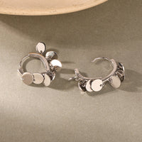 Sterling Silver Disc Dangle Earrings