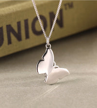 Sterling Silver Enamel Butterfly Necklace