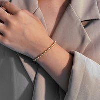 Gold Plated Sterling Silver Bead Bracelet