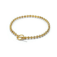 Gold Plated Sterling Silver Bead Bracelet