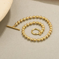 Gold Plated Sterling Silver Bead Bracelet