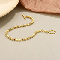 Gold Plated Sterling Silver Bead Bracelet