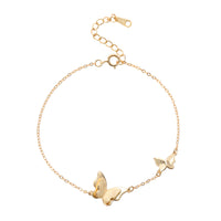 Gold Butterfly Bracelet in Sterling Silver