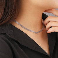 Sterling Silver Modern Soft Chain Link Necklace
