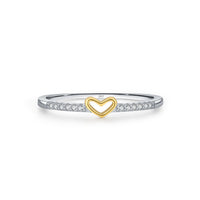 Sterling Silver Infinite Heart Ring with Cubic Zirconia