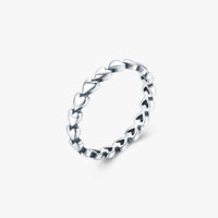 Sterling Silver Heart to Heart Eternity Ring