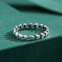 Sterling Silver Heart to Heart Eternity Ring