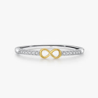 Sterling Silver Infinite Heart Ring with Cubic Zirconia
