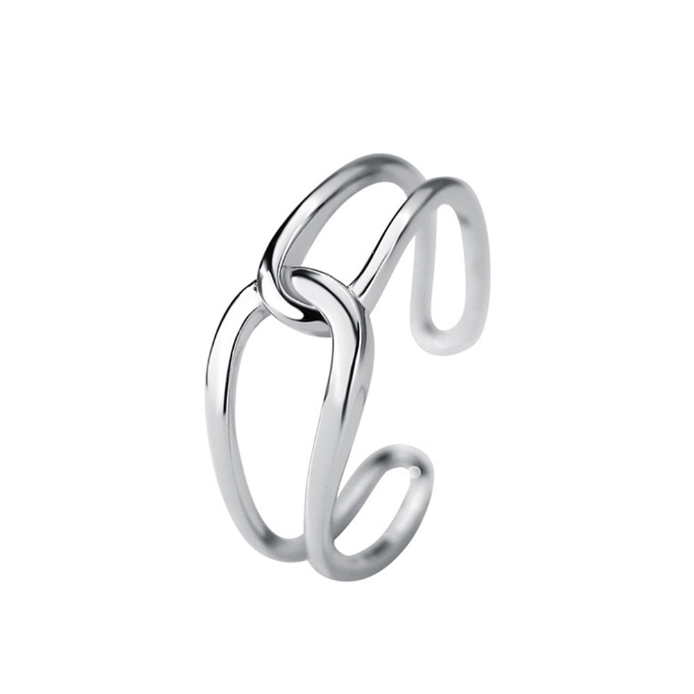 Sterling Silver Intertwined Love Knot Ring