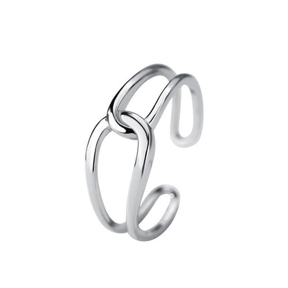 Sterling Silver Intertwined Love Knot Ring