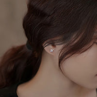 Sterling Silver Lavender Butterfly Stud Earrings