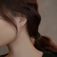 Sterling Silver Lavender Butterfly Stud Earrings