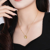 Sterling Silver Multicolor Butterfly Necklace
