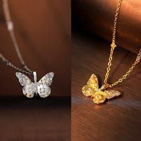 Sterling Silver Multicolor Butterfly Necklace