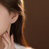 Sterling Silver Music Note Violin Earrings