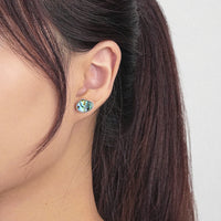 Sterling Silver Natural Abalone Shell Stud Earrings