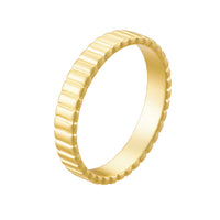 Sterling Silver Striped Minimalist Ring