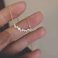 Sterling Silver Cubic Zirconia Sparkle Star Necklace