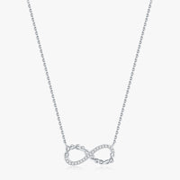 Sterling Silver Love Infinity Necklace