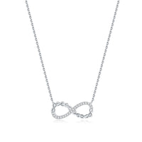 Sterling Silver Love Infinity Necklace