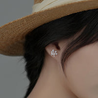 Sterling Silver Cubic Zirconia Tree of Life Earrings