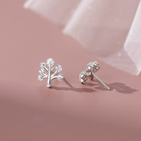 Sterling Silver Cubic Zirconia Tree of Life Earrings