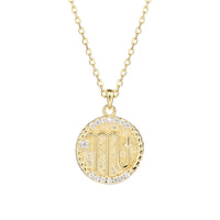 Gold Plated Cubic Zirconia Zodiac Necklace