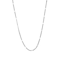 Sterling Silver Cubic Zirconia Sequin Chain Necklace