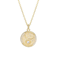 Gold Plated Cubic Zirconia Zodiac Necklace