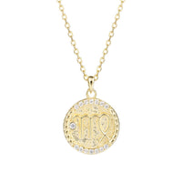 Gold Plated Cubic Zirconia Zodiac Necklace