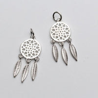Hollow Flower Tassel 925 Sterling Silver Charm