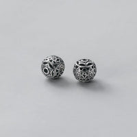 Hollow Flower 10mm 925 Sterling Silver Bead Caps