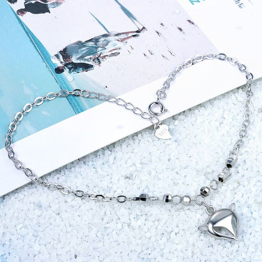 Cute Fox 925 Sterling Silver Anklet