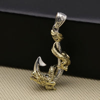 Golden Dragon Twining Pirate Hook Pendant