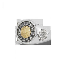 Chinese Oxide Gossip 925 Silver Ring for Men
