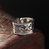 Vintage Clown Adjustable Sterling Silver Ring