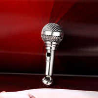 Vintage Microphone Sterling Silver Pendant