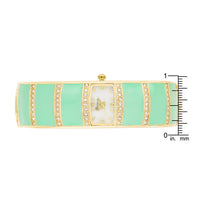 Gold Cuff Watch With Crystals, Mint