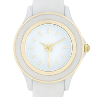 Carmen Braided Ladies Watch with White Rubber Strap
