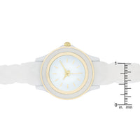 Carmen Braided Ladies Watch with White Rubber Strap