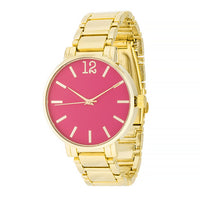 Gold Metal Watch, Pink