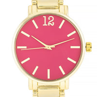 Gold Metal Watch, Pink