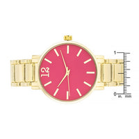 Gold Metal Watch, Pink